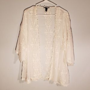FOREVER 21 Lace Cardigan